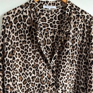 GERALD DAREL Dress Swing Animal Print Long Sleeve IT 44 Large